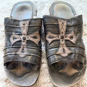 Mark Nason Leather Slides